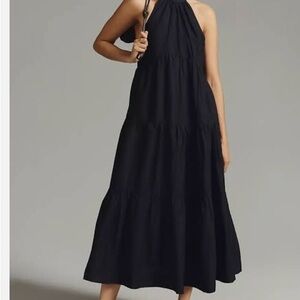 Maeve Black Tiered Maxi Dress